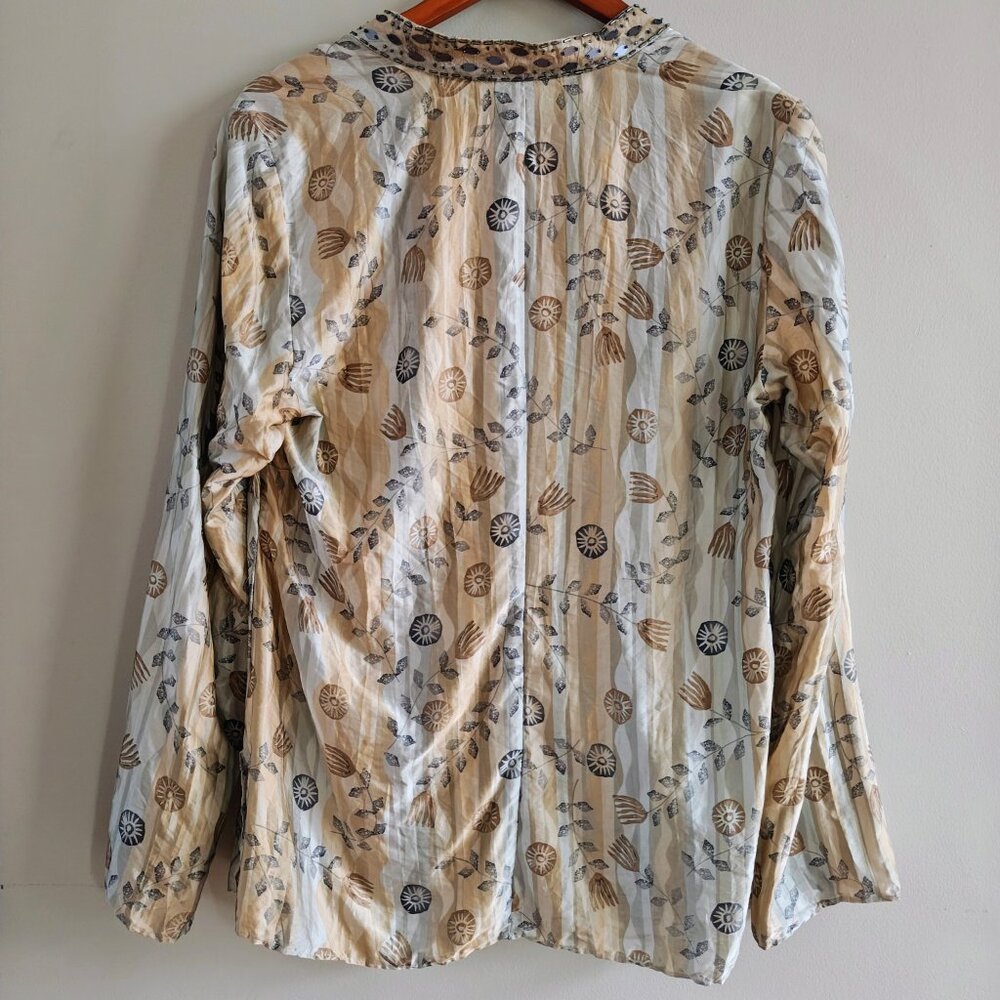 Vintage Embellished Silk Blouse - Picture 3 of 11